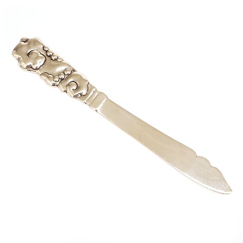 Thorvald Bindesbøll, 1846-1908, silver paper 
knife. L: 21cm. W: 62gr