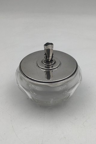 Georg Jensen Sterling Silver Lid and Baccarat Crystal Jam Jar No. 134C