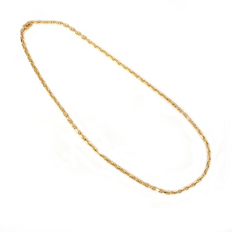 14kt gold anchor necklace by B. N. Henriksen, 
Denmark. L: 51cm. W: 31,4gr
