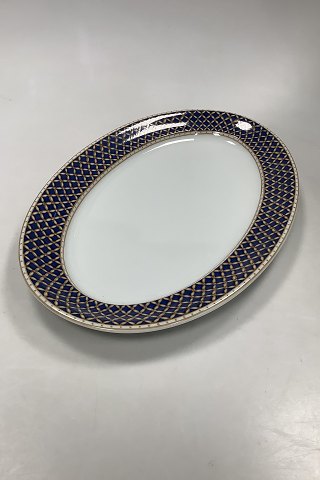 Royal Copenhagen Liselund Oval Dish Dark Blue No 375