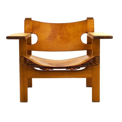 Børge Mogensen, Denmark, Spanish Chair. Oak and 
leather