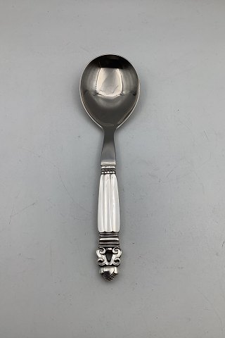 Georg Jensen Sterling Silver / Steel Acorn Serving Spoon
