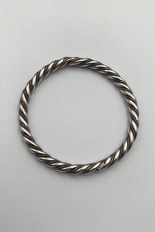 Twisted Silver Bangle(900)