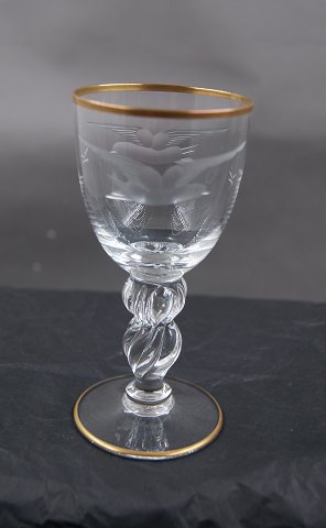 item no: g-Mågeglas m. guld hvidvin-1