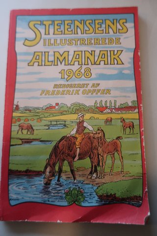 Steensens illustrerede Almanak 
for det år efter Kristi fødsel 1968, som er skudår
Redigeret af Frederik Opffer
66. Årgang
Udgivet af L. Levison Junr. Akts. København 
Sideantal 124