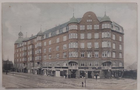 Postkort: Motiv fra Amagerbrogade Sønderborg i 1913