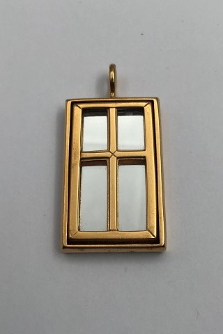 Georg Jensen Gilded Brass Window Pendent No. 5204