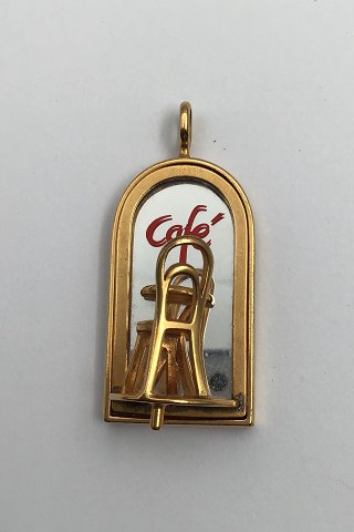 Georg Jensen Gilded Brass Cafe Pendent No. 5201