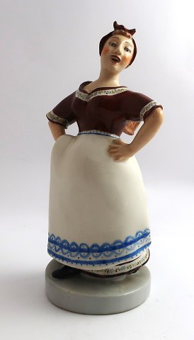 Royal Copenhagen. Porcelain figure. Bode Willumsen. Fishwife. Model 4047. Height 
22 cm. (1 quality)