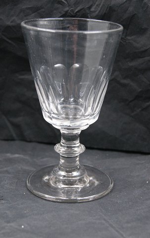 Christian Eight glasses by Kastrup/Holmegaard, Denmark. Port wine or Sauterne glasses 