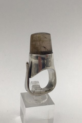 "Georg Jensen" Vivianna Torun Bülow-Hübe Sterling Silver Ring Rutile Quartz