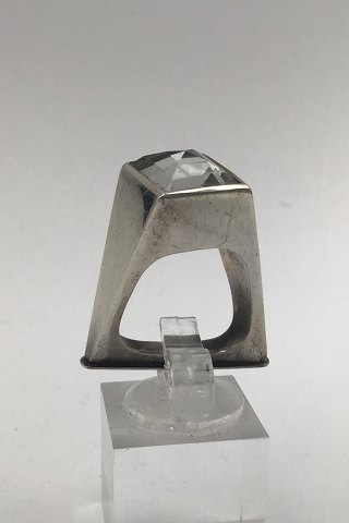 "Georg Jensen" Vivianna Torun Bülow-Hübe Sterling Silver Ring Quartz