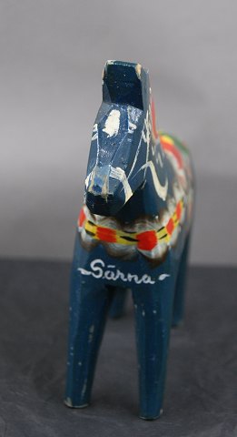 Blue Dala horse from Sweden H 13.5cms