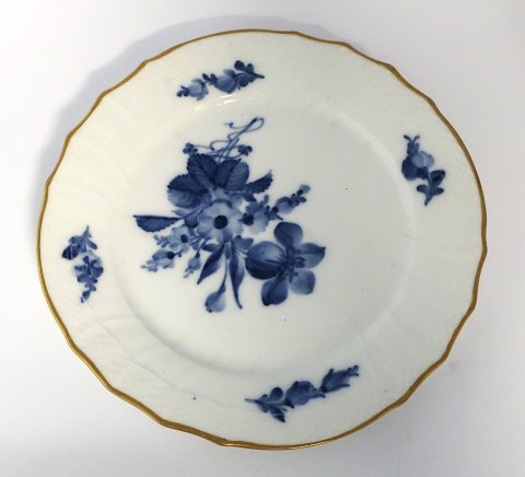 Royal Copenhagen. Blue flower with gold. Lunch plate. Model 1630. Diameter 22 
cm. (1 quality)