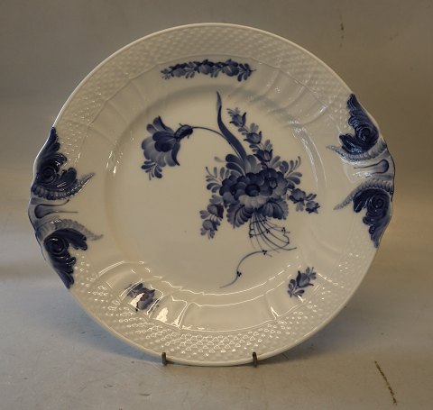 1864-1 Cake dish 27 cm
 Danish Porcelain Blue Flower curved Tableware
