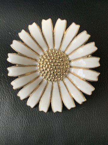 Marguerit broche 925S sterlingsølv, 
stemplet AM