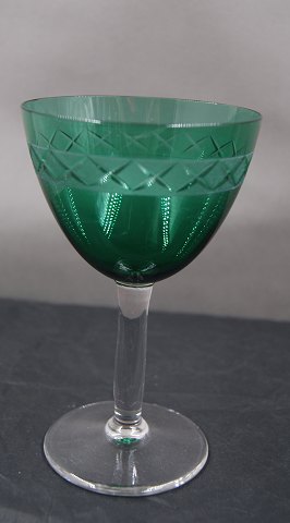 Ejby glassware by Holmegaard, Denmark. Green white wine glasses 11.8cm