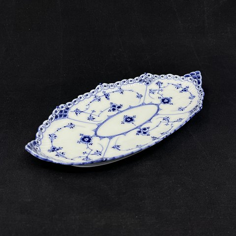 Blue Fluted Half Lace oval small dish
