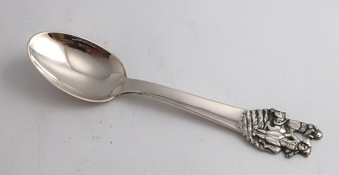H. C. Andersen fairy tale. Child spoon. Silver cutlery (830). Little Claus and 
big Claus. Length 15 cm