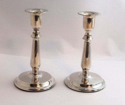 Silver candlesticks (830). Height 15 cm. Produced 1955