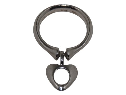 Georg Jensen Silver
Ring with heart pendant - Size 53