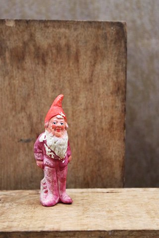 Decorative old painted terracotta Santa Claus with fine patina...