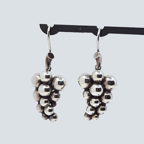 Georg Jensen; Pair of Moonlight Grapes earrings in sterling silver Georg Jensen; Pair of Moonlight Grapes earrings in sterling silver