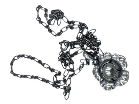 Georg Jensen sterling silverYear jewellery 2002 - necklace and pendant