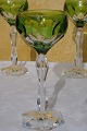 Rhinsvine 
Lalaing crystal 
glass.High 
beautiful  with 
faceted green 
bowl on high 
facet cut stem 
...