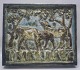 Royal 
Copenhagen 
Stoneware 21078 
RC Relief with 
calfs 35.5 x 
39.5 cms , Knud 
Kyhn April 
1951. In ...