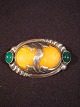 Brooch Estimate 
Actual - 
jugen.med Amber 
or Green Agate. 
Length: 6 cm 
Width: 3.8 cm 
amber in the 
...