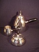 Georg Jensen.
 Coffee Pot 
Sugar and 
creamer of 
lightly 
hammered 
sterling silver 
925, smooth ...