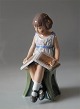 Dahl Jensen 
1107 Girl with 
book (DJ) 21 
cm. Factory 
1st. Marked 
with the Royal 
Crown and DJ 
...