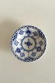 Royal 
Copenhagen Blue 
Fluted Half 
Lace Butter 
Plate No. 504. 
Measures 7.3 cm 
(2 7/8")
