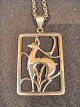 Haslskæde 
jewelry with 
deer.
 Silver 830 s 
E & M (Eiler & 
Marløe 
Copenhagen 
1920-1967).
 ...