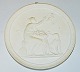 Royal 
Copenhagen 
Bisque Plate 
Hyrdinde med en 
Amorinrede No 
110. Copy by 
Christian 
Christensen ...