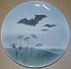 Royal 
Copenhagen Bat 
Wall Plate No 
1374/1128. 
Measures 28cm, 
first quality 
and in good 
condition.