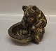 Royal 
Copenhagen 
Stoneware 21737 
RC Bear on bowl 
14 x 18 cm Knud 
Kyhn February 
1960 . In nice 
...