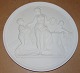 Royal Copenhagen Bisque Plate Childhood and Spring No 116. Copy after 
Thorvaldsens original from Rom 1836. Measures 29cm
