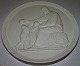 Royal 
Copenhagen 
Bisque Plate 
"Christ Blesses 
the children" 
No 112. Copy 
from 1845 by 
Chr. ...
