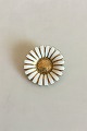 Large Bernhard Hertz Marguerite Brooch in Sterling silver and enamel