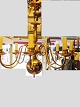 8 arm brass 
chandelier.
 Height: 55 cm
 price.
  Dkr. 1995,