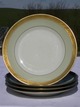 Royal 
Copenhagen 
porcelain. 
Dagmar 
tableware, 
green with 
gold. Royal 
Copenhagen 
Dagmar deep ...