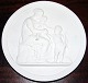 Royal 
Copenhagen 
Bisque Plate 
"Maria with 
Jesus and 
Johannes" No 
120. Copy from 
1841 after ...