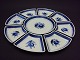 Blue Tranquebar 
by Royal 
Copenhagen and 
Aluminia 
Big cabaret 
dish with 8 
parts - no ...