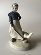 Royal 
Copenhagen 
Figurine Goose 
Girl No 528. 
Measures 19 cm 
/ 7 31/64 in.  
and is in good 
...