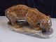 Royal Copenhagen Figurine Jaguar on base that is drinking No 1469