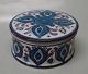 Royal Copenhagen Aluminia RC Faience 432-3162 Lidded round box 5 x 10.5 cm Berte 
Jessen, Tenera