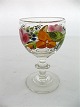 Enamel painted wine glass sold