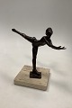 Royal Copenhagen Bronze Statue by Sterett-Gittings Kelsey Iceskater from 1976